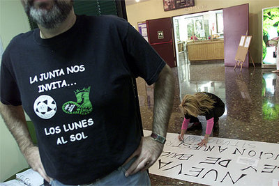 Protesta de profesores interinos