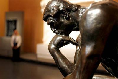  El pensador,  de Rodin, en la exposición sobre el artista y la revolución de la escultura.