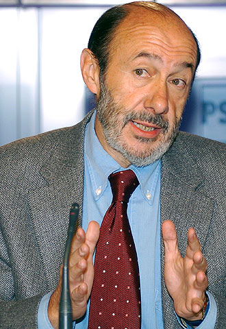 El portavoz del PSOE en el Congreso, Alfredo Pérez Rubalcaba.
