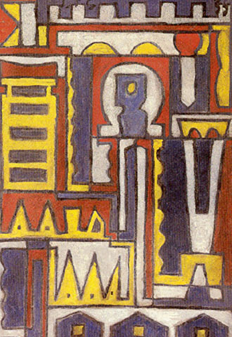   Constructivo animista,  de 1934 (catálogo del Museo Picasso de Barcelona), sobre el que Torres-García pintó en 1935 el ahora destruido  Gran copa constructiva,  óleo y aguada sobre cartón (catálogo de la Fundación ICO),