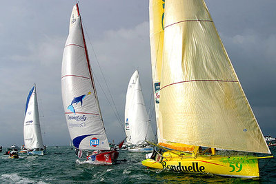 La salida de la regata en Les Sables D'Olonne.