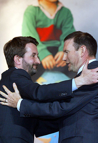 Imaz (izquierda) e Ibarretxe, en el último Aberri Eguna.