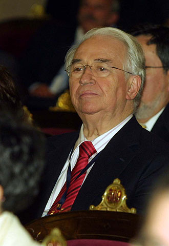 Belisario Betancur, ayer en Rosario.