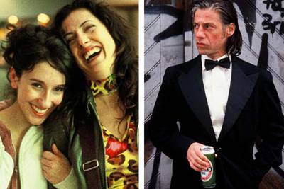 A la derecha, Birol Ünel, en un fotograma de  Contra la pared.  A la izquierda, las actrices Sibel Kekilli y Meltem Cumbul.