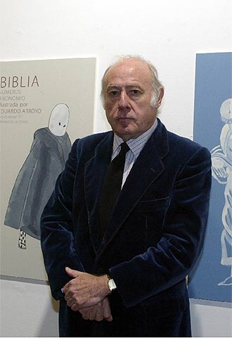 Eduardo Arroyo, en la presentación de  La Biblia  que ha ilustrado.