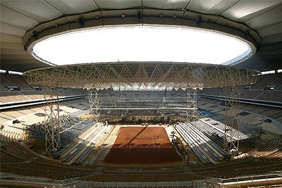 Obras "a buen ritmo" para la Copa Davis