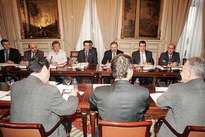 Reunión del Pacto contra el Transfuguismo, en el Ministerio de Administraciones Públicas.rnrnULY MARTÍN