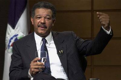 Leonel Fernández, durante una comparecencia en televisión en abril de este año.