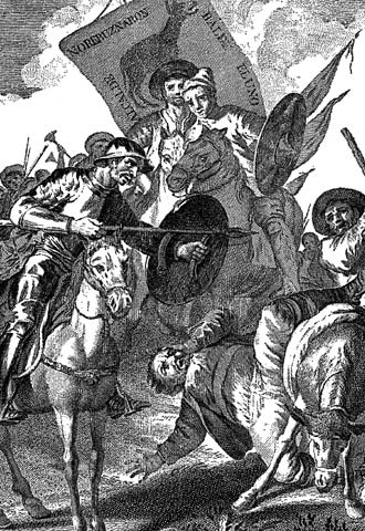 Dibujo de Goya en una edición de  El Quijote  de 1780.