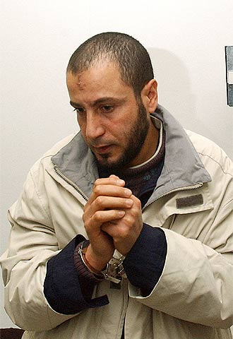 El Egipcio, a su llegada anoche a Madrid.