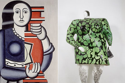 'Femme tenant un vase', de Fernand Léger, y 'Nana verte au sac', de Niki de Saint Phalle.
