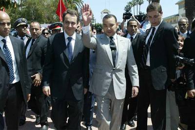 José Luis Rodríguez Zapatero, con el rey Mohamed VI durante su visita a Rabat el pasado abril.