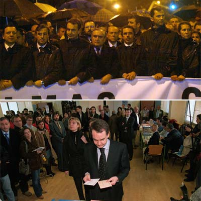 LAS COMPARECENCIAS DEL CANDIDATO ZAPATERO ENTRE EL 11 Y EL 14 DE MARZO