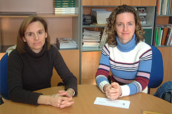 Mª del Pilar Terrón Sánchez y Ana Beatriz Rodríguez Moratinos, directora de la tesis