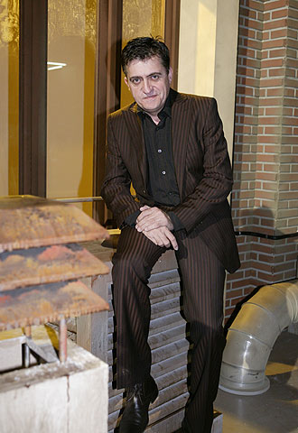 José Miguel Monzón,  Gran Wyoming,  en el plató de  La azotea. 