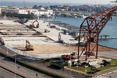Las obras de la Copa aprovechan el día de Reyes