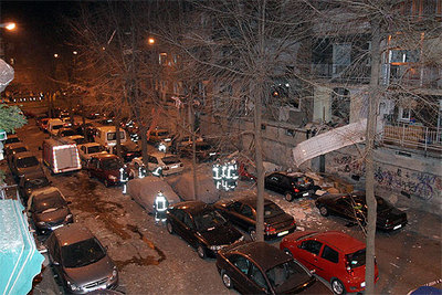 Aspecto de la calle de Getafe donde se produjo la explosión