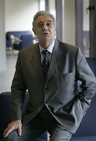 Plácido Domingo, retratado ayer en el Liceo.