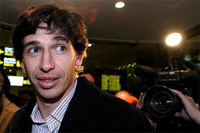 Albertini, a su llegada al aeropuerto de El Prat.