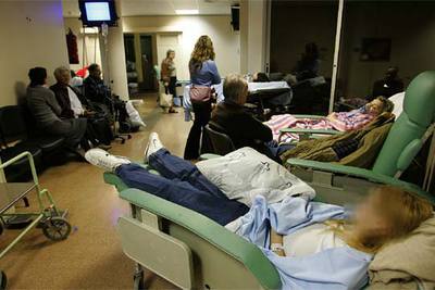 Vista de una de las salas de urgencias del hospital Vall d'Hebron de Barcelona.
