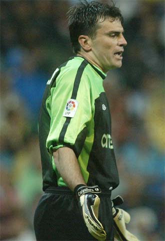 Cavallero, en un partido con el Celta.