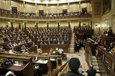 El hemiciclo del Congreso de los Diputados.