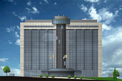 Fachada principal del hotel Puerta América, en Madrid.