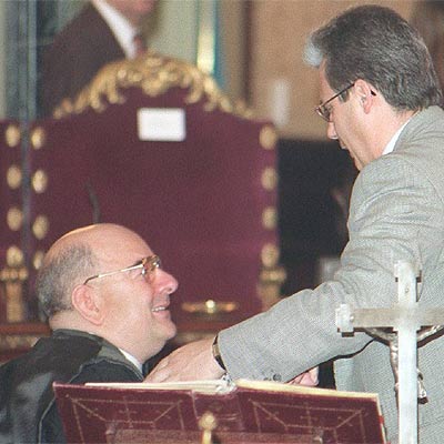 Eduardo Fungairiño y Baltasar Garzón, en una imagen de archivo.