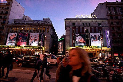 Cines en la Gran Vía de Madrid.