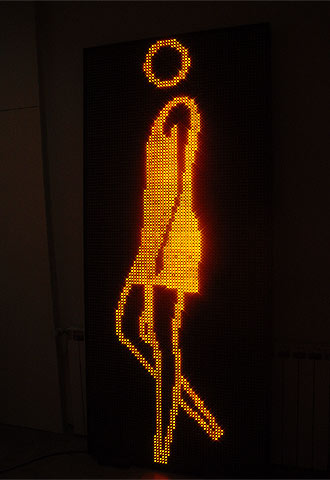 Obra de Julian Opie, en la exposición 'Sky Shout'.