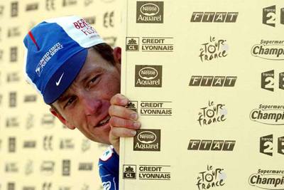 Armstrong, al final de una etapa del Tour de 2004.