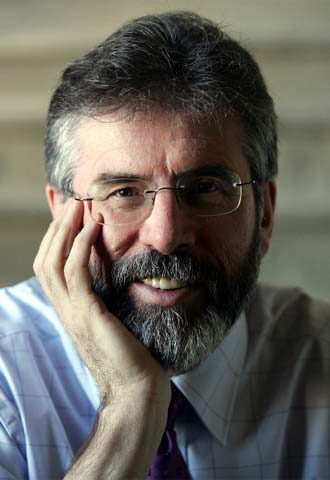 Gerry Adams, ayer durante la entrevista.