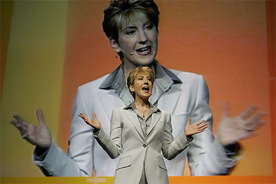 Carly Fiorina en una conferencia en el marco de una feria de electrónica en Las Vegas.