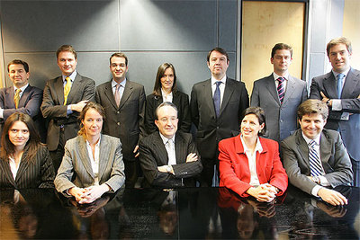 El equipo directivo de la filial española de Bain & Company.