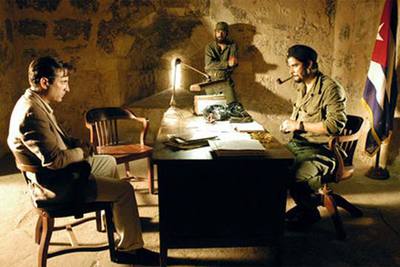 Andy García, a la izquierda, con Jus García en el papel de Che Guevara en la película  The lost city .