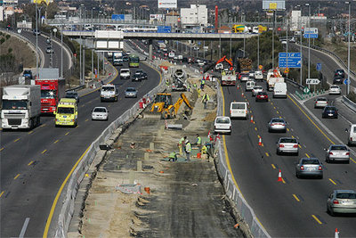 OBRAS EN LA CARRETERA DE A CORUÑA.