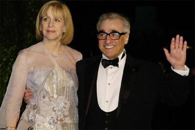 Martin Scorsese, el gran derrotado de la noche, abandona la fiesta organizada tras la gala por  Vanity Fair  junto a su esposa, Helen Morris.