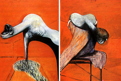  Dos estudios de figuras en la base de una crucifixión   (1944),  de Francis Bacon.