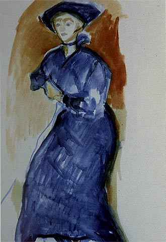  Vestido azul,  de Edvard Munch.
