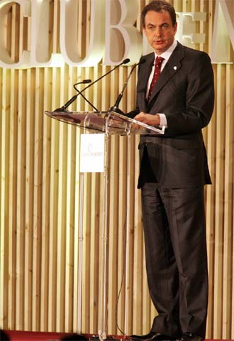 Rodríguez Zapatero, durante su intervención ante la cumbre.