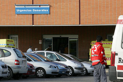 Entrada de urgencias del hospital Severo Ochoa de Leganés.