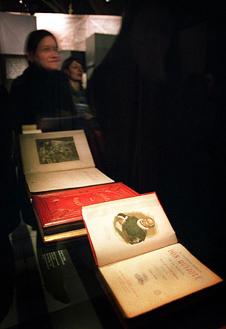 Aspecto de la exposición  El Quijote y Barcelona.rnrn 