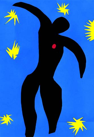  Ícaro 1943-44,  hoja número VIII de la serie  Jazz  (1947), de Matisse (Holstebro Kunstmuseum Denmark, Archivo Matisse).