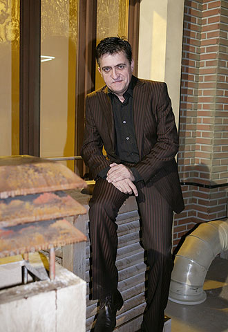 El Gran Wyoming, en el decorado de  La azotea. 