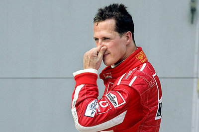 Michael Schumacher, tras la carrera.