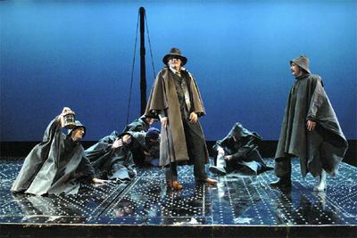 Manuel de Blas, en un ensayo de  Romance de lobos. 