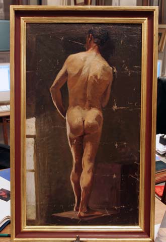  Hombre desnudo de espaldas  (1898), de Pablo Picasso.