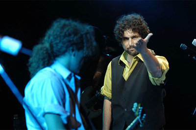 Andrés Calamaro, en el Festival de Cosquín (Argentina), donde reapareció en los escenarios.