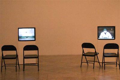 Un aspecto de la exposición  Listos para rodar , de Gerry Schum.