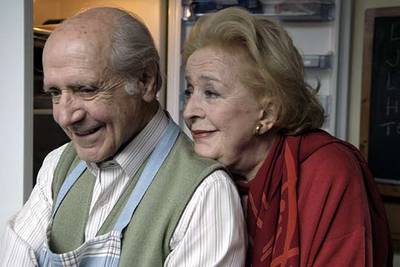 Manuel Alexandre y China Zorrilla, durante el rodaje de  Elsa & Fred .